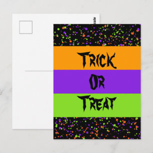 Trick or treat / Niveau / Stippen / Briefkaart