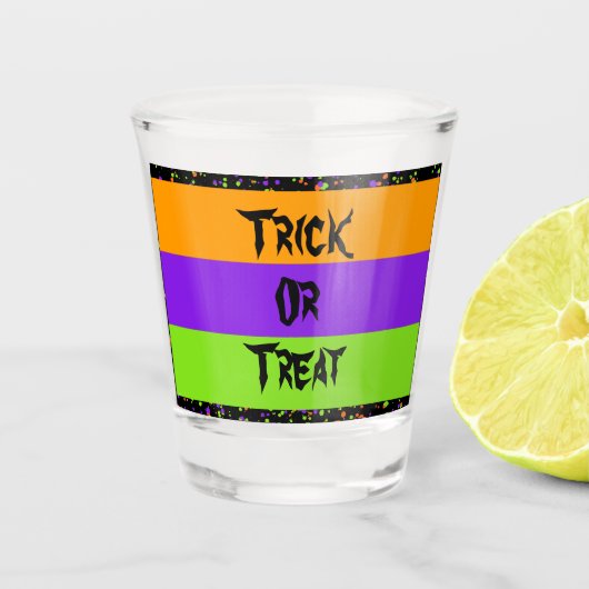 Trick or treat / Niveau / Stippen / Shot Glas (Voorkant)