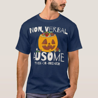 Trick or treat Non-Verbal Autism Halloween T-shirt