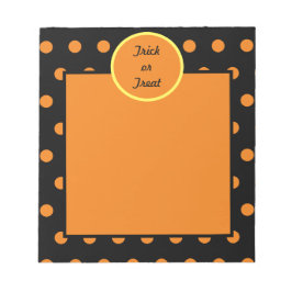 Trick or treat Notitieblok (zwart en Sinaasappel)