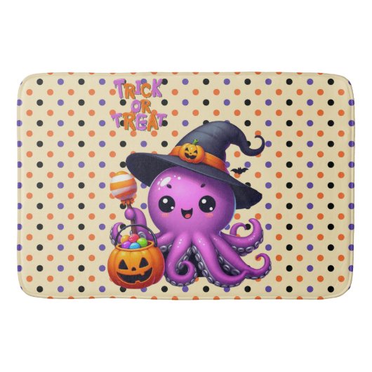 Trick or treat Octopus Halloween Badmat (Voorkant)