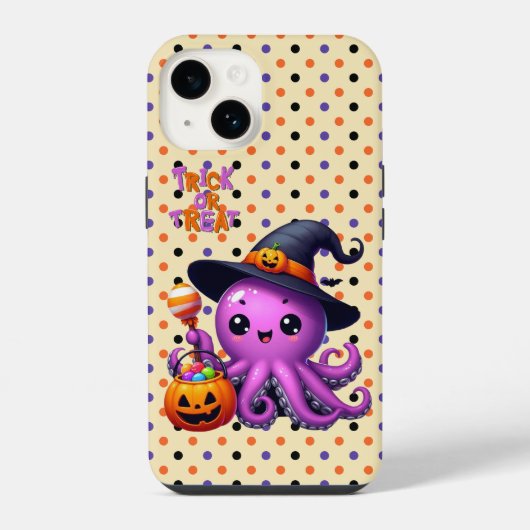 Trick or treat Octopus Halloween iPhone Hoesje (Achterkant)