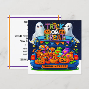 Trick or treat of TRUNK of Treat Kaart