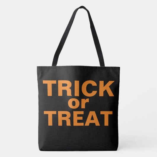 Trick or Treat-ontwerp met letters Tote Bag (Voorkant)