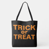 Trick or Treat-ontwerp met letters Tote Bag (Achterkant)