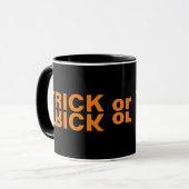 Trick or Treat-ontwerp met tekst Mok (Voorkant links)