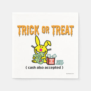 Trick or treat (ook in contanten geaccepteerd) servetten