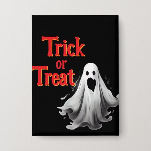 Trick or treat op een knop button (Voorkant)