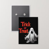 Trick or treat op een knop button (Voorkant / Achterkant)