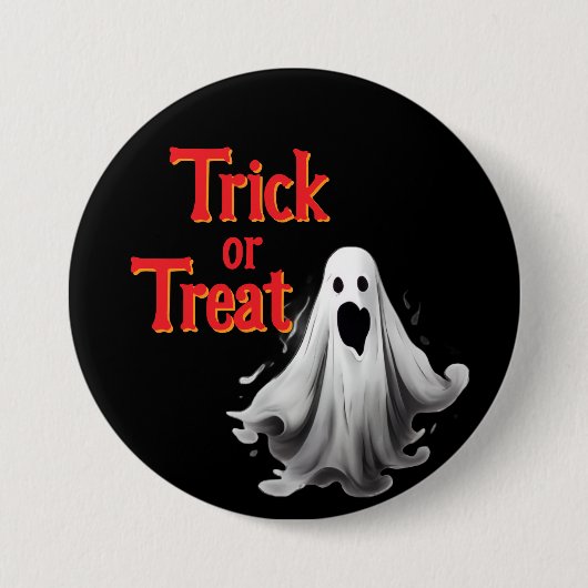 Trick or treat op grote Button (Voorkant)