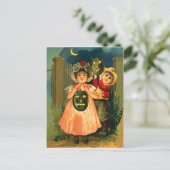 Trick or treat op Halloween nacht Briefkaart (Staand voorkant)