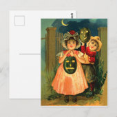 Trick or treat op Halloween nacht Briefkaart (Voorkant / Achterkant)