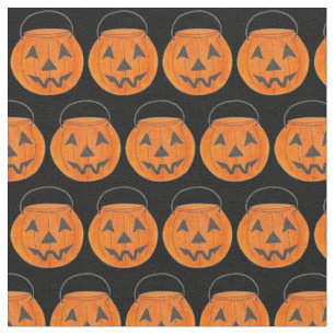 Trick or treat Oranje Halloween Pumpkin Buckets Stof