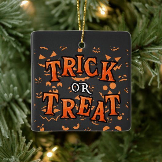 Trick or treat Ornamenten Halloween Plein Keramiek (Boom)
