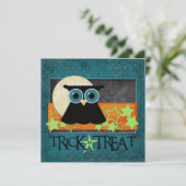 Trick-Or-Treat Owl Invitations Kaart (Staand voorkant)