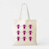 Trick or Treat Paarse Frankenstein Canvas Tas (Achterkant)