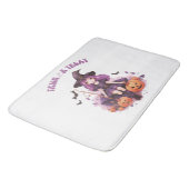 Trick or treat Paarse Heksenpompoenen & Vleermuize Badmat (Gekanteld)