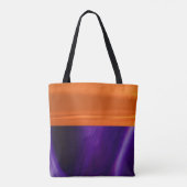 Trick or treat Paarse & Oranje Monogram Tote Bag (Achterkant)