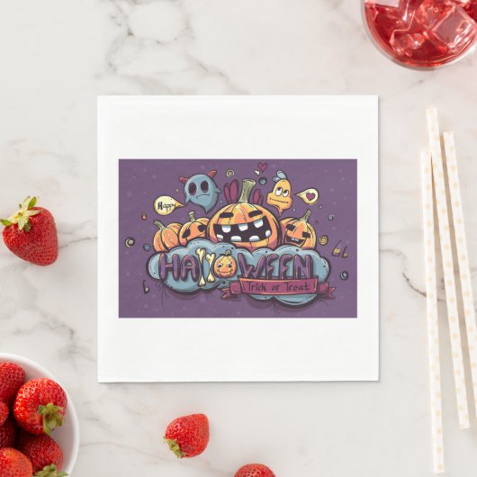 Trick or treat Paper Napkins Servet (Insitu)