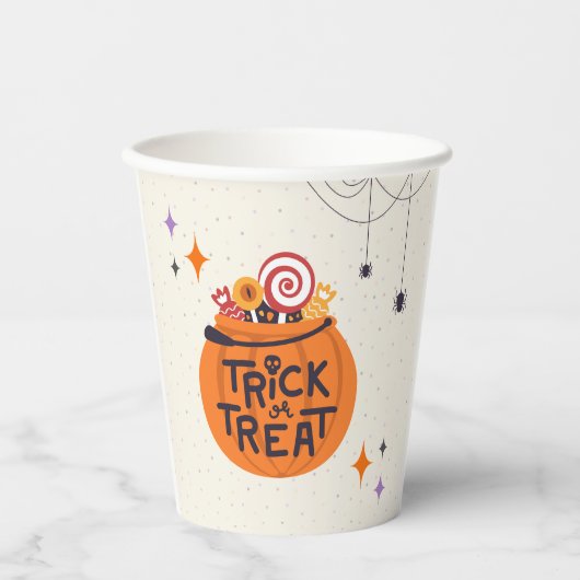 Trick or treat papieren bekers (Voorkant)