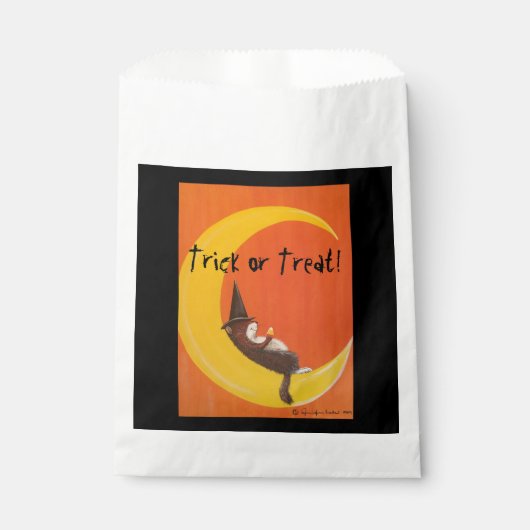 Trick or treat Papiertas Bedankzakje (Voorkant)