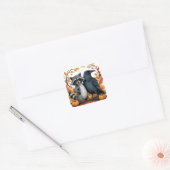 Trick or Treat-partners Vierkante Sticker (Envelop)
