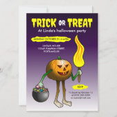 Trick or treat party children Invitation Kaart (Voorkant)
