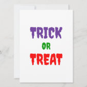 Trick or treat party children Invitation Kaart (Achterkant)