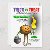 Trick or treat party children Invitation Kaart (Voorkant)