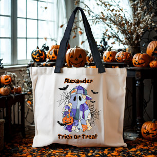 Trick or Treat Patchwork Geest Halloween Op Maat Tote Bag