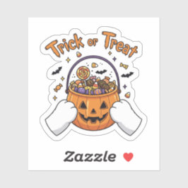 Trick or treat Paws - Schattigee kat Halloween Sticker