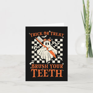 Trick or treat Penseel Uw Tanden Dentist Halloween Kaart