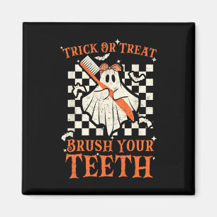 Trick or treat Penseel Uw Tanden Dentist Halloween Magneet