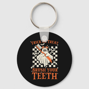 Trick or treat Penseel Uw Tanden Dentist Halloween Sleutelhanger