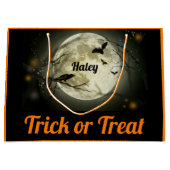 Trick or treat personaliseert JOUW NAAM woordvlekk Groot Cadeauzakje (Voorkant)
