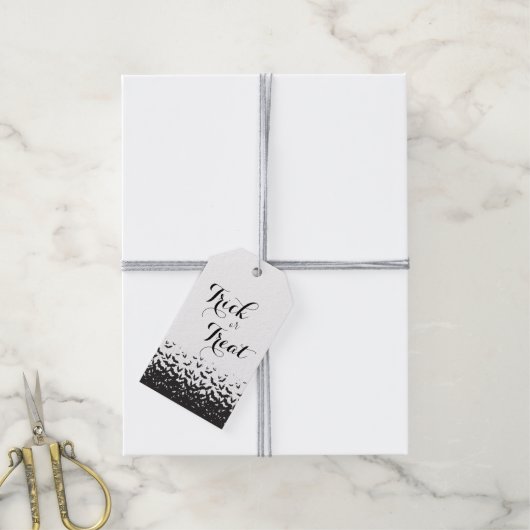 Trick or treat persoonlijke Halloween Cadeaulabel (Met Touw)