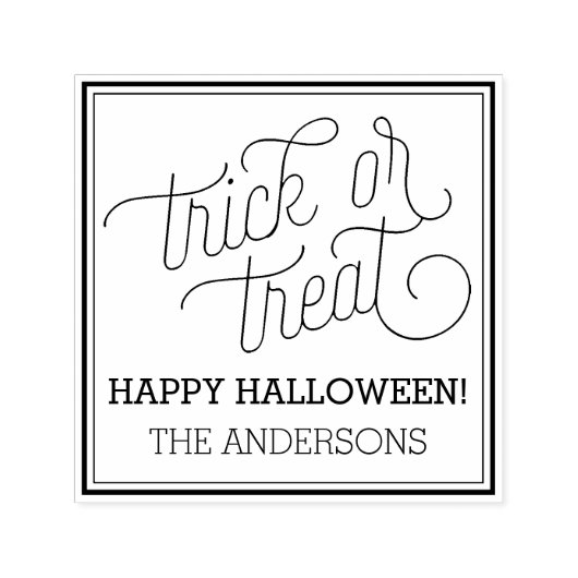 Trick or treat Persoonlijke halloween Stamp Zelfinktende Stempel (Design)
