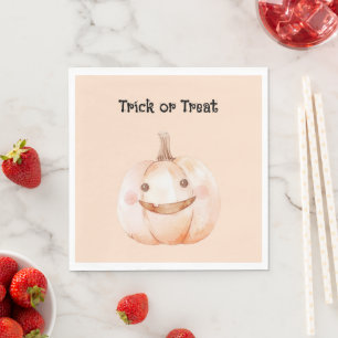 Trick or Treat Perzik Pompoen Halloween Servet
