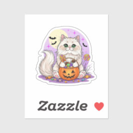 Trick or treat Perzisch - Fluffy Perzische kat Sticker