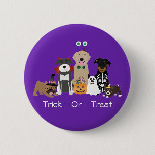 Trick or treat Pets Halloween Costumes Ronde Button 5,7 Cm
