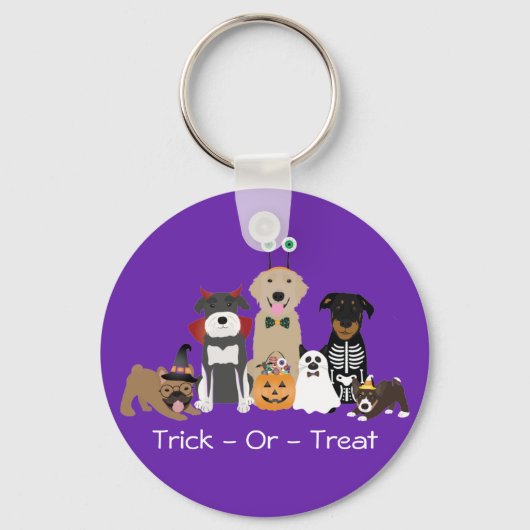 Trick or treat Pets Halloween Costumes Sleutelhanger (Voorkant)