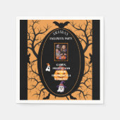 Trick-or-Treat Photo Party Invitation Servetten (Voorkant)