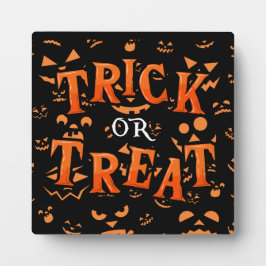Trick or treat Plaques voor Halloween Room Decor Fotoplaat