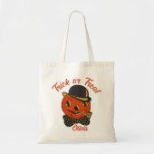  Trick or treat Pompoen Custom Halloween Tote Bag (Voorkant)