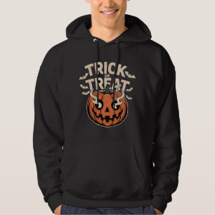 Trick or treat Pompoen Face Art Hoodie