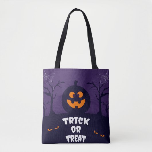 Trick or treat pompoen Halloween Tote Bag (Voorkant)