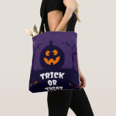 Trick or treat pompoen Halloween Tote Bag (Dichtbij)