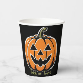 Trick or treat- Pompoen Papieren Bekers