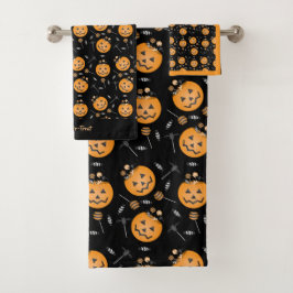 Trick or treat pompoen Snoep emmer Bad Handdoek