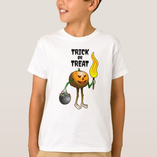 Trick or treat Pompoen T-shirt (Voorkant)